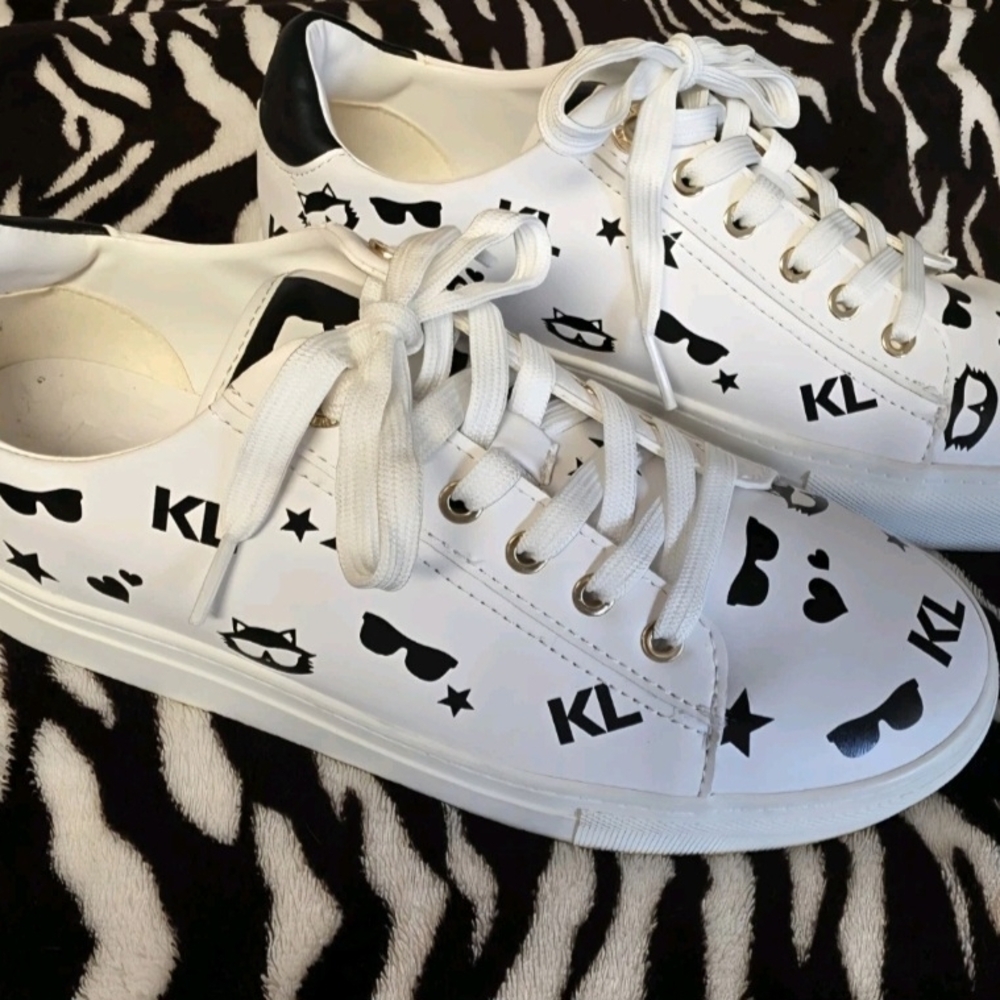 Karl Lagerfeld White and Black Ladies Shoes